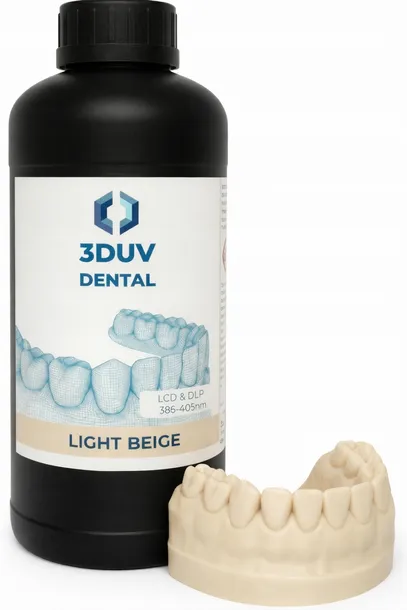 Żywica UV dentystyczna 3DUV Dental Light Beige 1kg 1l do Drukarki 3D