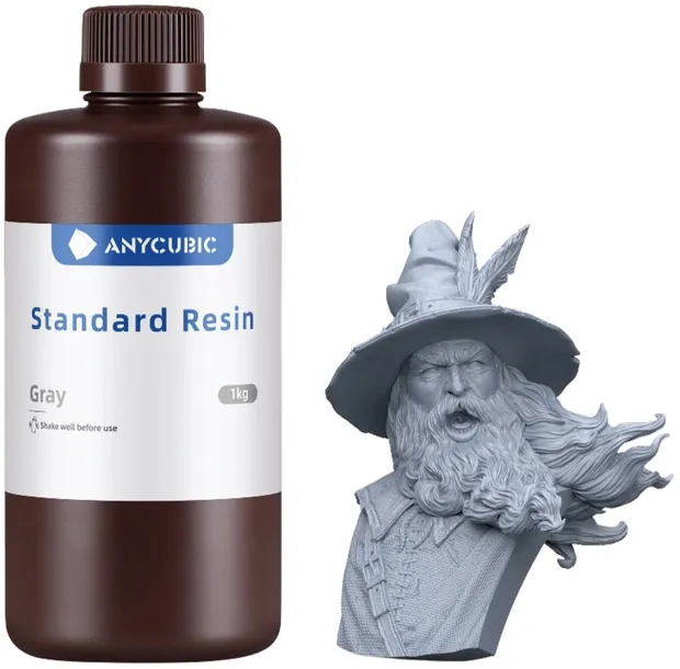 Żywica UV Anycubic Standard Grey Gray Szara 1kg 1l Do Drukarki 3D