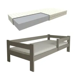 lozko-dzieciece-ala-90x200-szare-materac-stelaz-gratis-drewniane
