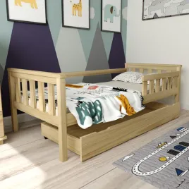 lozko-dzieciece-drewniane-sosna-franio-80x200-z-szuflada-stelaz-gratis