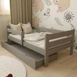lozko-dzieciece-edi-90x200-szare-z-szuflada-stelaz-gratis