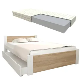 lozko-podwojne-dab-sonoma-d3-140x200-z-szuflada-i-materacem-stelaz-gratis