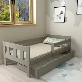 lozko-dzieciece-maja-90x200-szare-szuflada-stelaz-gratis