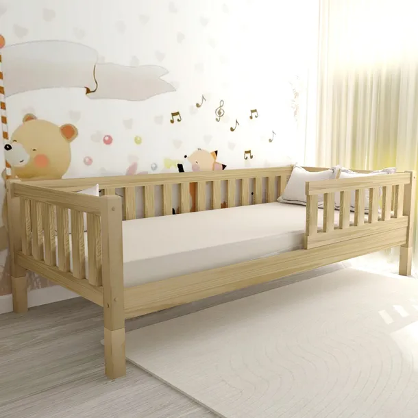 ŁÓŻKO MONTESSORI DZIECIĘCE LULU PLUS 80X180 SOSNA + STELAŻ GRATIS SOLIDNE