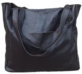 skorzana-torebka-skora-naturalna-worek-shopper-vera-pelle-torba-czekolada