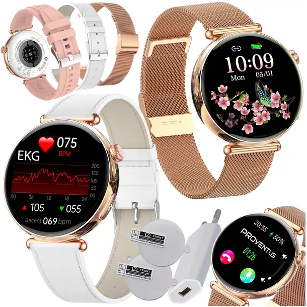 SMARTWATCH DAMSKI KARDIOWATCH POMIAR EKG HRV CIŚNIENIE ROZMOWY SMS SPORT PL