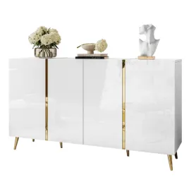 komoda-onyx-4d-158-cm-na-zlotych-nozkach-push-to-open-biala