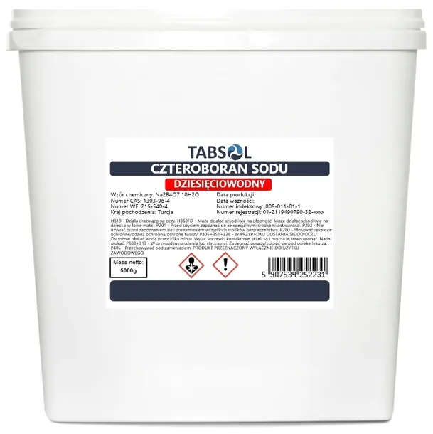 Czteroboran Sodu 10 H2O 99,9% boraks borax 5kg
