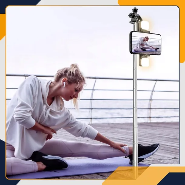 selfie-stick-tripod-statyw-do-telefonu-pilot-bluetooth-5-2-ios-android-stan-nowy-marka-slayo