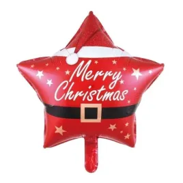 balon-18-gwiazdka-czerwona-merry-christmas