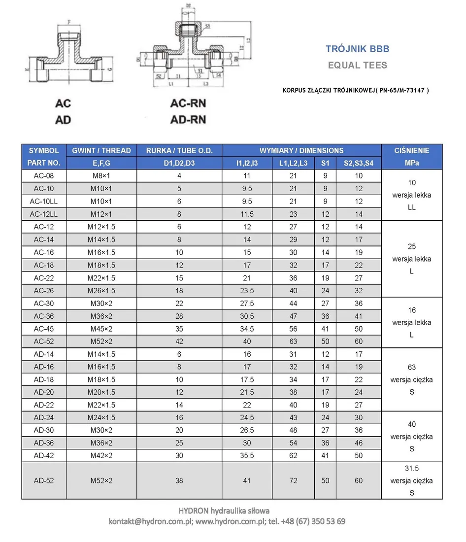 trojnik-bbb-m27x2-18l-stan-nowy