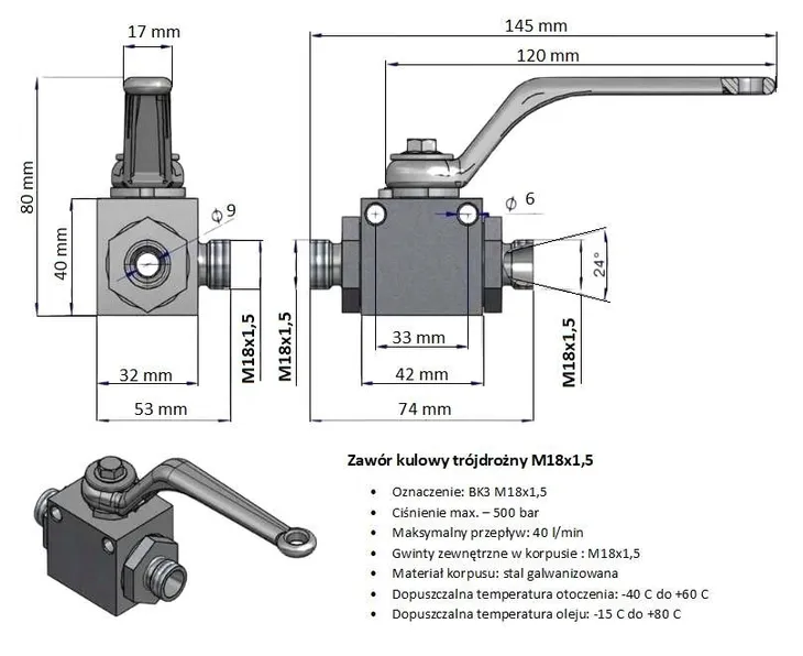 zawor-hydrauliczny-kulowy-reczny-trojdrozny-bk3-m18x15-500bar-12l-kod-producenta-zawor-bk3-m18x1-stan-nowy-marka-hydron