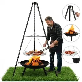 palenisko-ogrodowe-60cm-z-grillem-na-trojnogu-z-rusztem-152cm-milano-zestaw