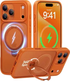 casekoo-etui-magsafe-do-iphone-17-pro-ring-stojak-kosmiczny-pomarancz