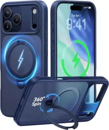 casekoo-etui-magsafe-do-iphone-17-pro-max-ring-stojak-tytan-blekitny