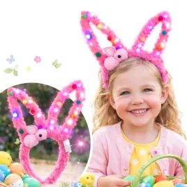 swiecace-uszy-krolika-opaska-na-wielkanoc-rozowa