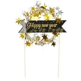 dekoracja-topper-happy-new-year-zloto-srebrny