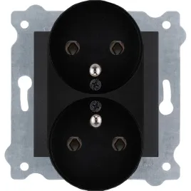 exen-gniazdo-podwojne-z-uziemieniem-typ-e-czarny-metalik-246-14e