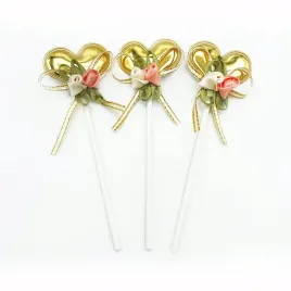 toppery-zlote-serce-z-roza-3szt-11cm
