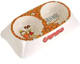 garfield-podwojna-miska-z-melaminy-dla-kota-biala-zolta