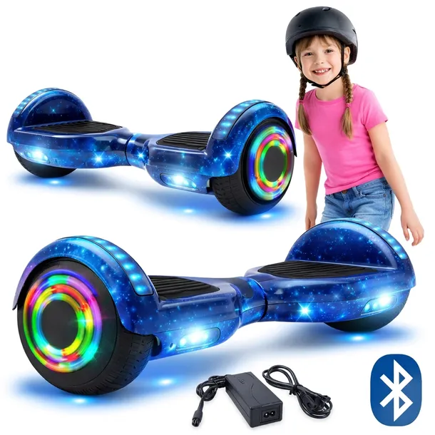 DESKOROLKA ELEKTRYCZNA HOVERBOARD 6,5' CALA DESKA BLUETOOTH GŁOŚNIKI BLUE