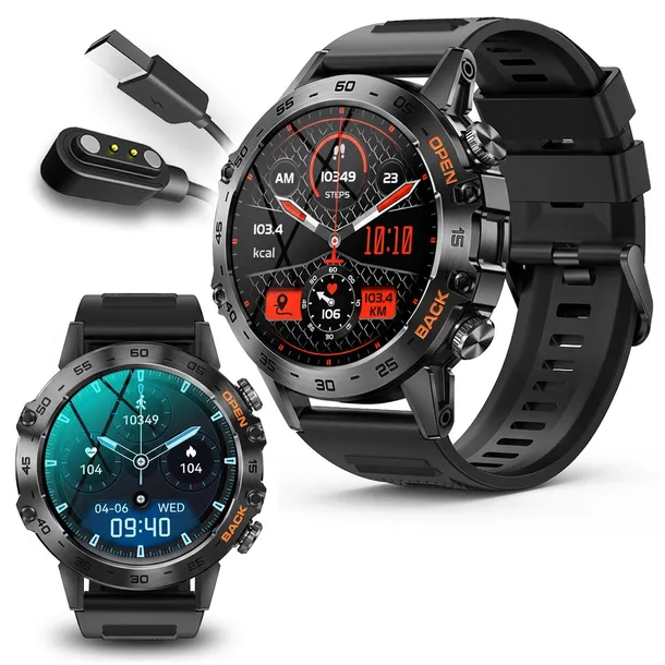 SMARTWATCH WODOODPORNY ZEGAREK MĘSKI MENU PL ROZMOWY CIŚNIENIE SMART WATCH