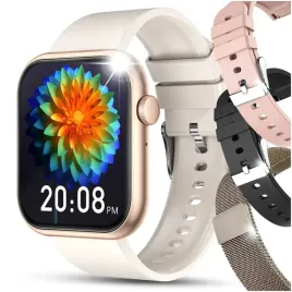 smartwatch-damski-zegarek-rozmowy-sms-sport-zdrowie-zloty-menu-pl-4-paski