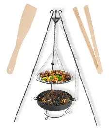 grill-ogrodowy-trojnog-ruszt-nierdzewny-60-cm-palenisko-lancuch-gratis