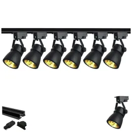 6-x-reflektor-czarno-zlote-gwint-gu10-czarny-szyna-2m-do-restauracji