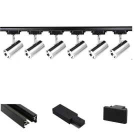 6-x-projektor-oswietleniowy-chrom-szyna-premium-2-metry-salon-kosmetyczny