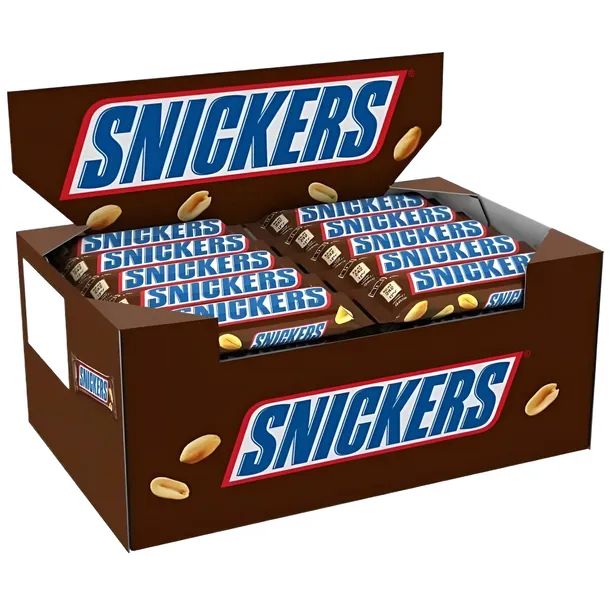Baton Snickers z Nadzieniem Orzechowym w Karmelu i Czekoladzie 50g x 40 szt
