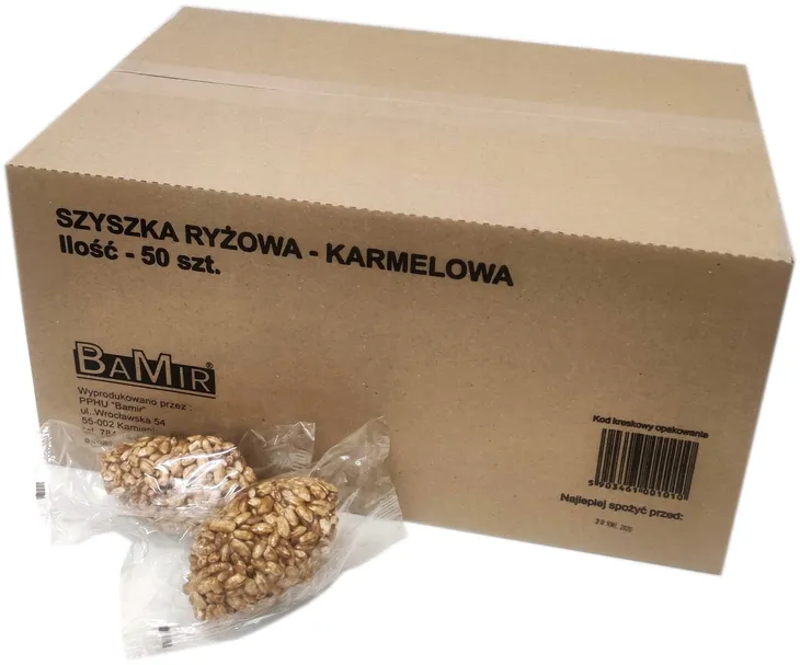 Szyszka Ryżowa Karmelowa Ryż Preparowany BAMIR 50szt