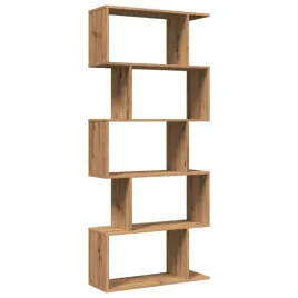 regal-przegroda-5-poziomow-dab-artisan-70x24x161-cm