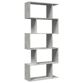 regal-przegroda-5-poziomow-szarosc-betonu-70x24x161-cm