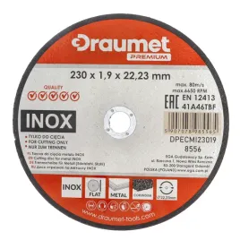 draumet-premium-tarcza-do-ciecia-metalu-inox-230x19mm-100-szt