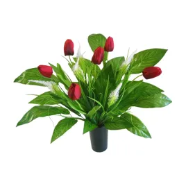 bukiet-wsad-na-grob-bordowe-wiosenne-tulipany