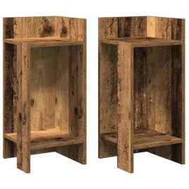 stoliki-boczne-2-szt-z-polka-stare-drewno-255x27x60-cm