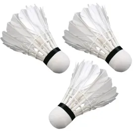 lotka-badminton-z-pior-enero-3szt-biala