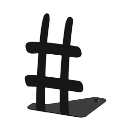 podporka-do-ksiazek-hashtag-czarny-mat-struktura-loft-metalowa