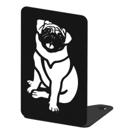 podporka-do-ksiazek-mops-pies-czarny-mat-struktura-loft-metalowa