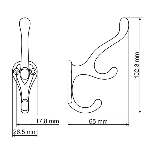 gamet-wieszak-wp68-chrom-polysk-liczba-sztuk-1-szt