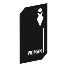 gamet-tabliczka-wc-women-czarny-strukturalny-70mm