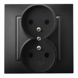 gniazdo-podwojne-z-uziemieniem-kompletne-z-ramka-czarny-mat-aria-gp-2uz-33
