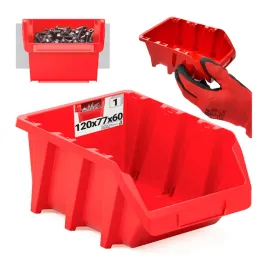 kuwety-warsztatowe-pojemniki-magazynowe-skrzynki-czerwone-120x77x60mm-1szt