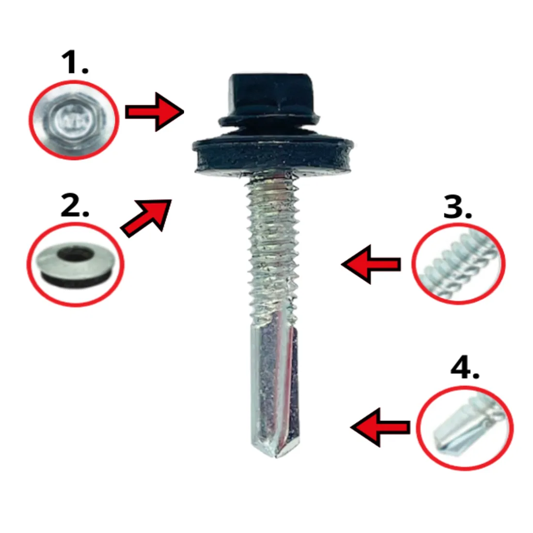 wkrety-samowiercace-do-metalu-ral-9005-czarny-55x32-farmery-na-klucz-250st-stan-nowy