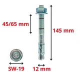 kotwa-stalowa-wbijana-do-betonu-m12x145-mechaniczna-ekspresowa-le-zn-25-szt-stan-nowy