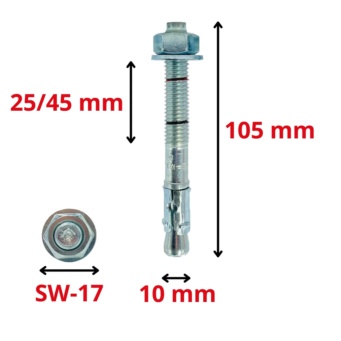 kotwa-stalowa-wbijana-do-betonu-m10x105-mechaniczna-ekspresowa-le-zn-25-szt-stan-nowy