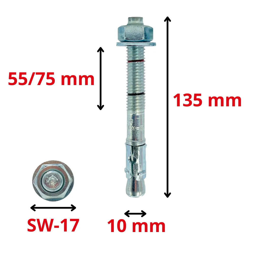kotwa-stalowa-wbijana-do-betonu-m10x135-mechaniczna-ekspresowa-le-zn-25-szt-stan-nowy