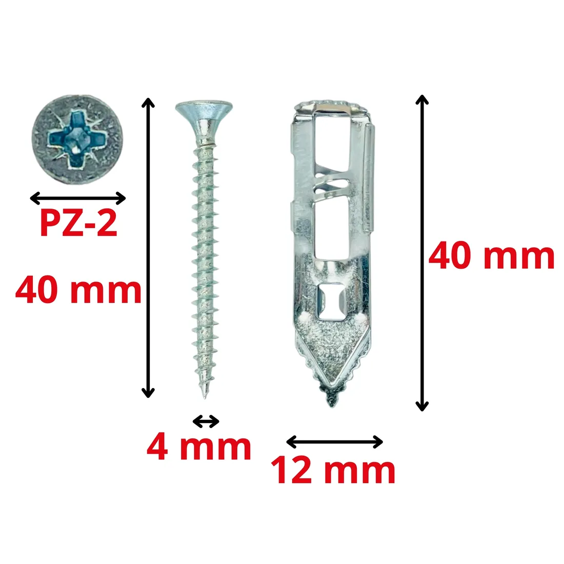 kolki-metalowe-do-plyt-karton-gips-g-k-12x40mm-z-wkretem-gfk-arvex-100-szt-stan-nowy