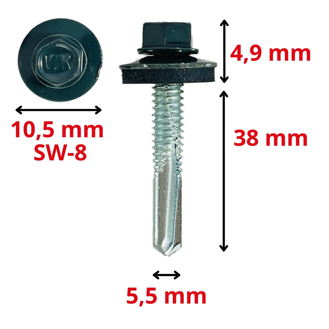 wkrety-samowiercace-do-metalu-ral-7016-antracyt-55x38-farmery-klucz-200szt-stan-nowy